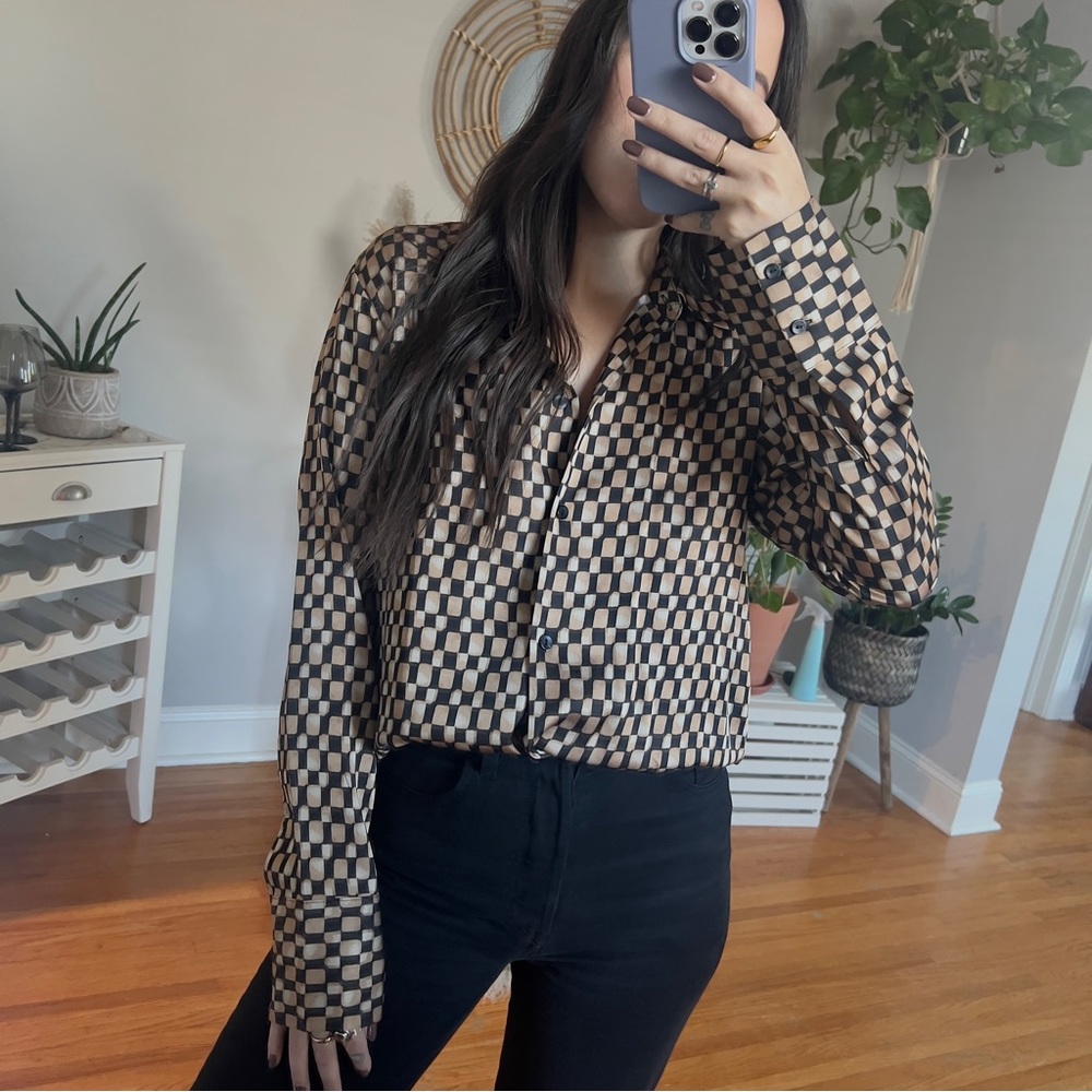 Abercrombie Satin Blouse Never Worn
